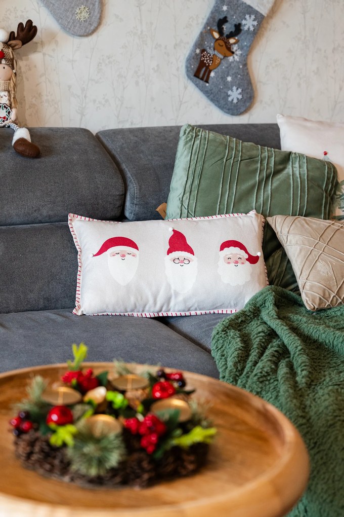 Poduszka dekoracyjna mikołaj, 30 x 50 cm