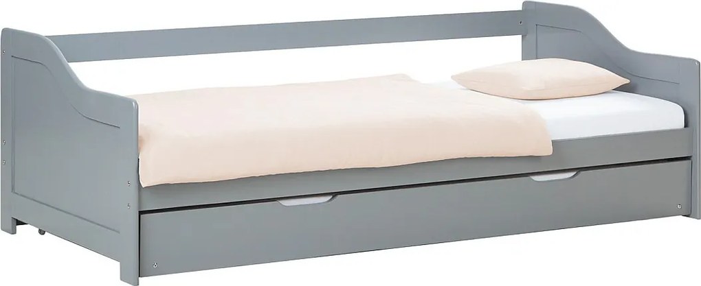 Łóżko wysuwane 90x200 cm szare