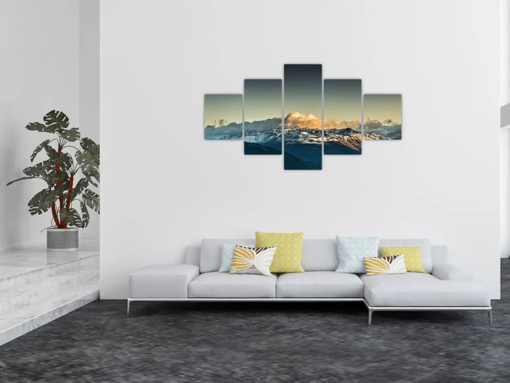 Obraz - szczyty górskie (125x70 cm)