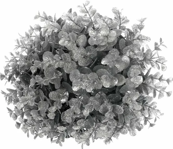 Świąteczna dekoracja wisząca Eukaliptus kula, srebrny, śr. 24 cm