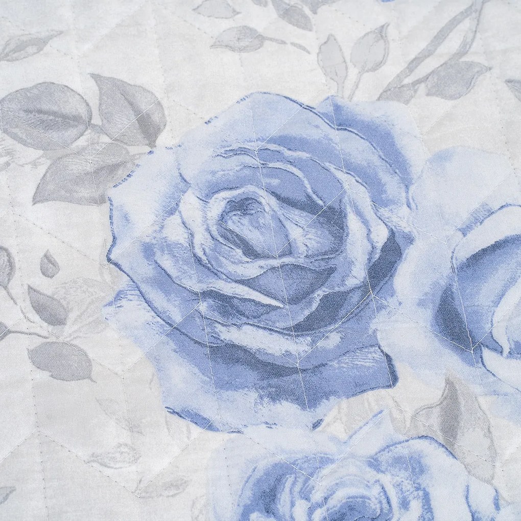 4Home Narzuta na łóżko Roses in blue, 220 x 240 cm+ 2x 40 x 40 cm