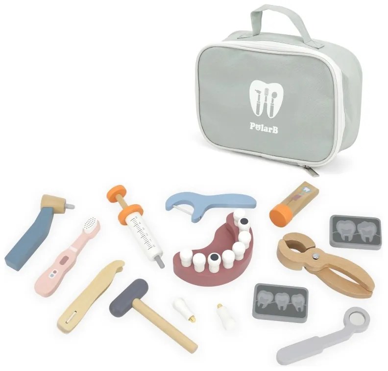 Viga polarb drewniany zestaw dentysty torba