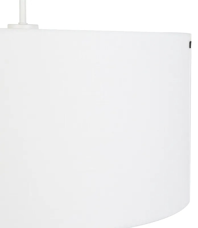 Nowoczesna lampa wisząca biała z białym kloszem 50 cm - Combi 1 Nowoczesny Oswietlenie wewnetrzne