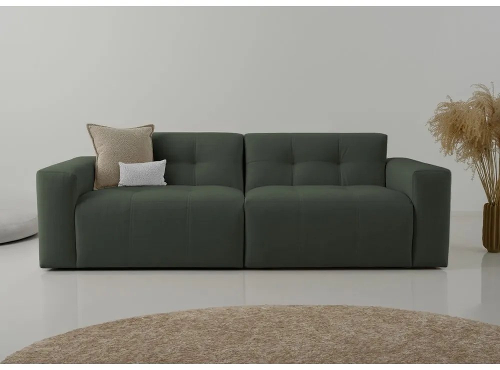 Ciemnozielona sofa 220 cm Maxel – Scandic