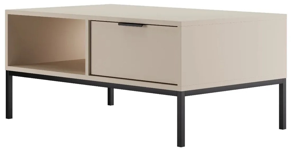 Stolik kawowy AUSTIN 100x60 kaszmir/czarny KOCOT MEBLE