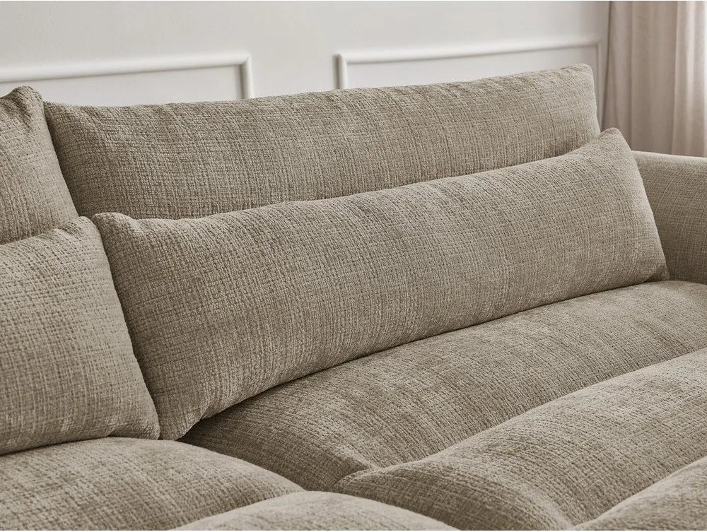 Beżowa sofa z tkaniny szenilowej 276 cm Neil – Bobochic Paris
