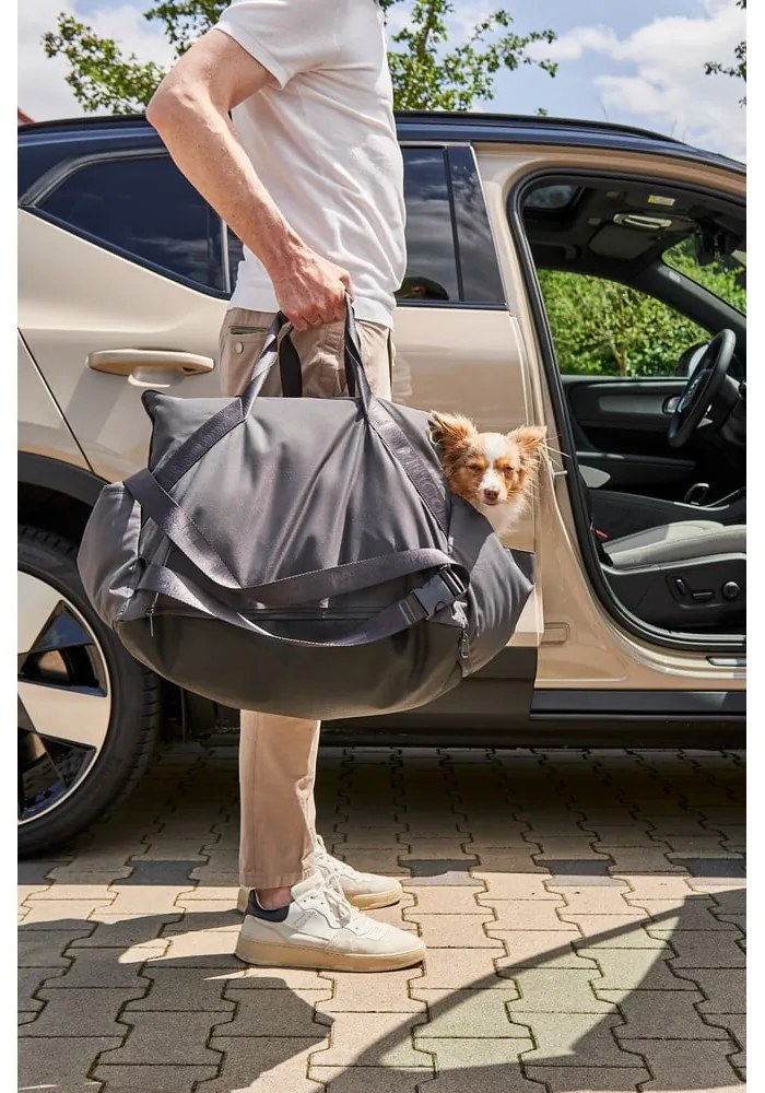 Ciemnoszara torba transportowa dla psów 50x50 cm Viaggio Asphalt – MiaCara
