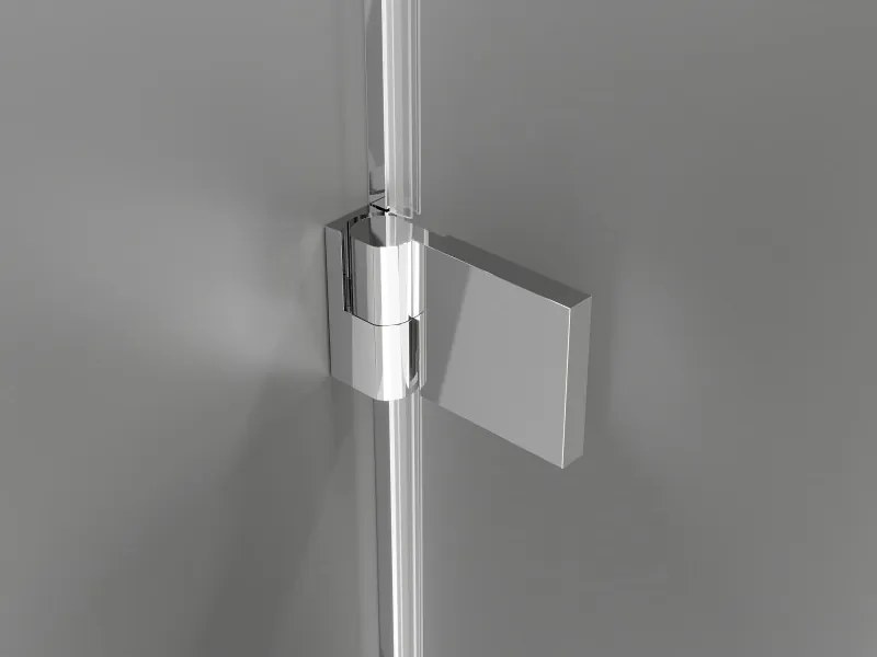 Mexen Lunar-B drzwi prysznicowe uchylne lewe 125 cm, transparent, chrom - 832S-125-050-01-00-L