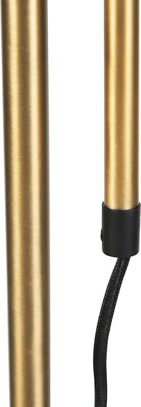 Inteligentna klasyczna lampa podłogowa brązowa z białym kloszem, w tym Wi-Fi A60 - Ashley