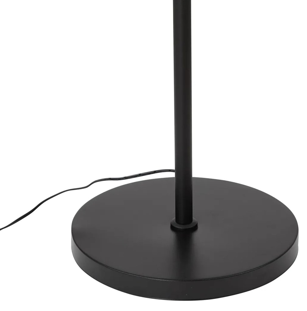 Nowoczesna lampa podłogowa czarna z diodą LED, ściemnialna RGB z pilotem - Sjors