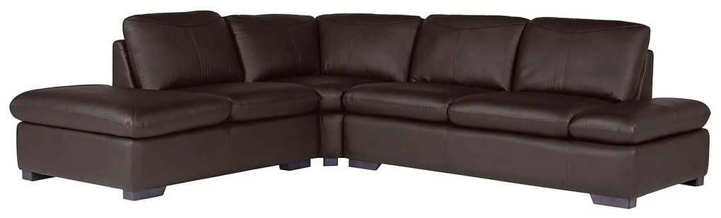 Kanapa narożna ze skóry ONYX  II - Brązowy - Narożnik lewostronny