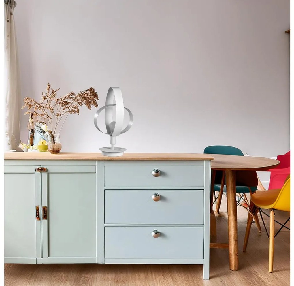 ONLI - Lampa stołowa SERENA 1xE14/6W/230V biała 38 cm