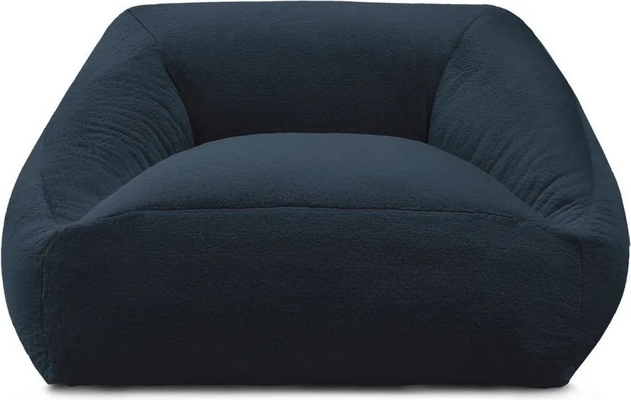 Ciemnoniebieski worek do siedzenia z imitacji futra Lilibet – Bobochic Paris