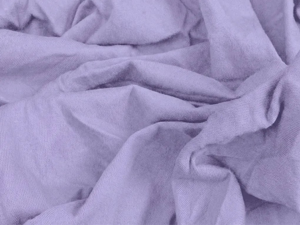 PrzytulneMieszkanie.pl Prześcieradło jersey jasnofioletowe 90 x 200 cm