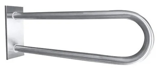 Uchwyt podporowy 10x25 cm — stal nierdzewna, kolor srebrny