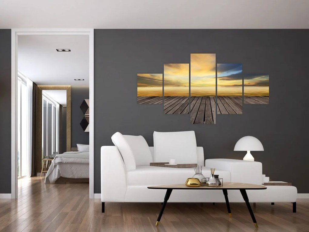 Obraz - Molo z widokiem (125x70 cm)