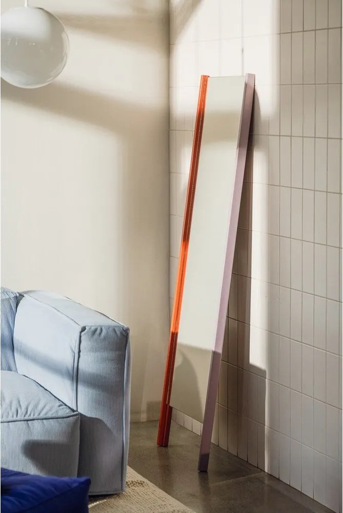 Lustro z drewnianą ramą stojące 49x166 cm Lun – noo.ma