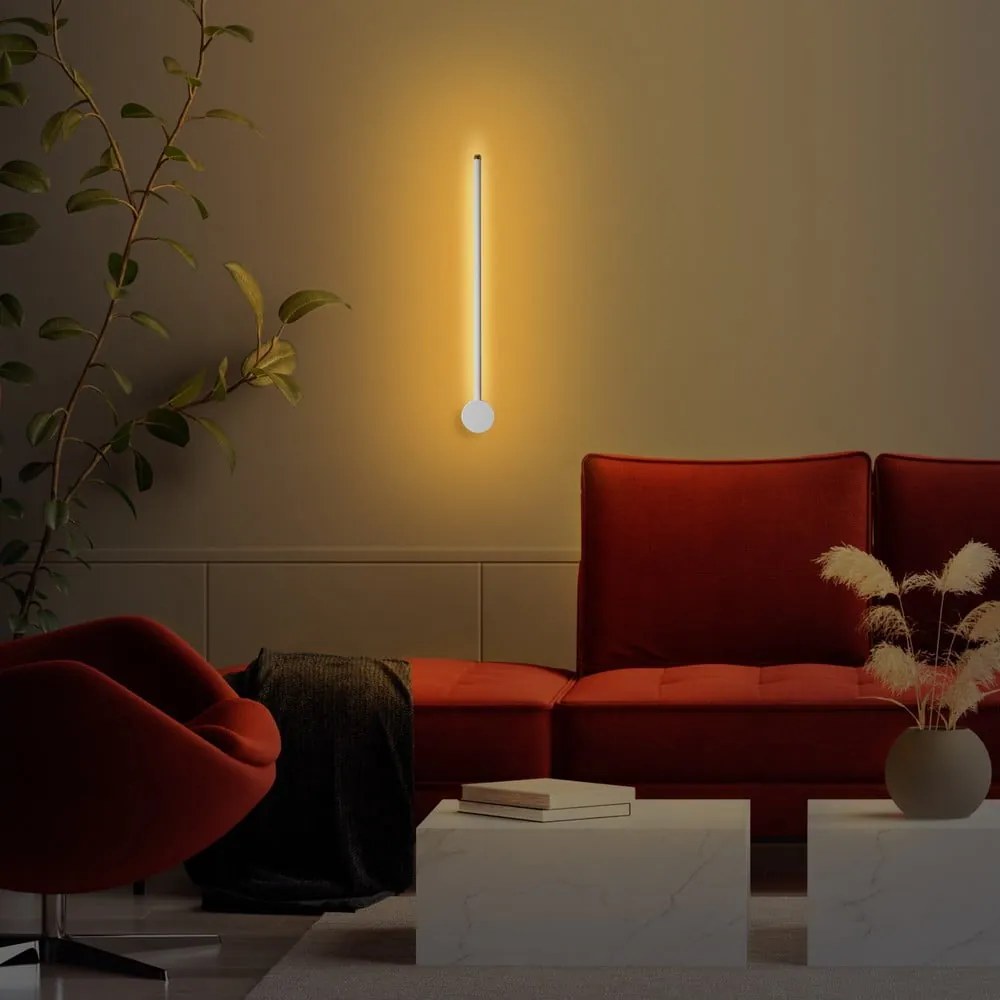 Biały kinkiet LED ø 7 cm Sword – Opviq lights