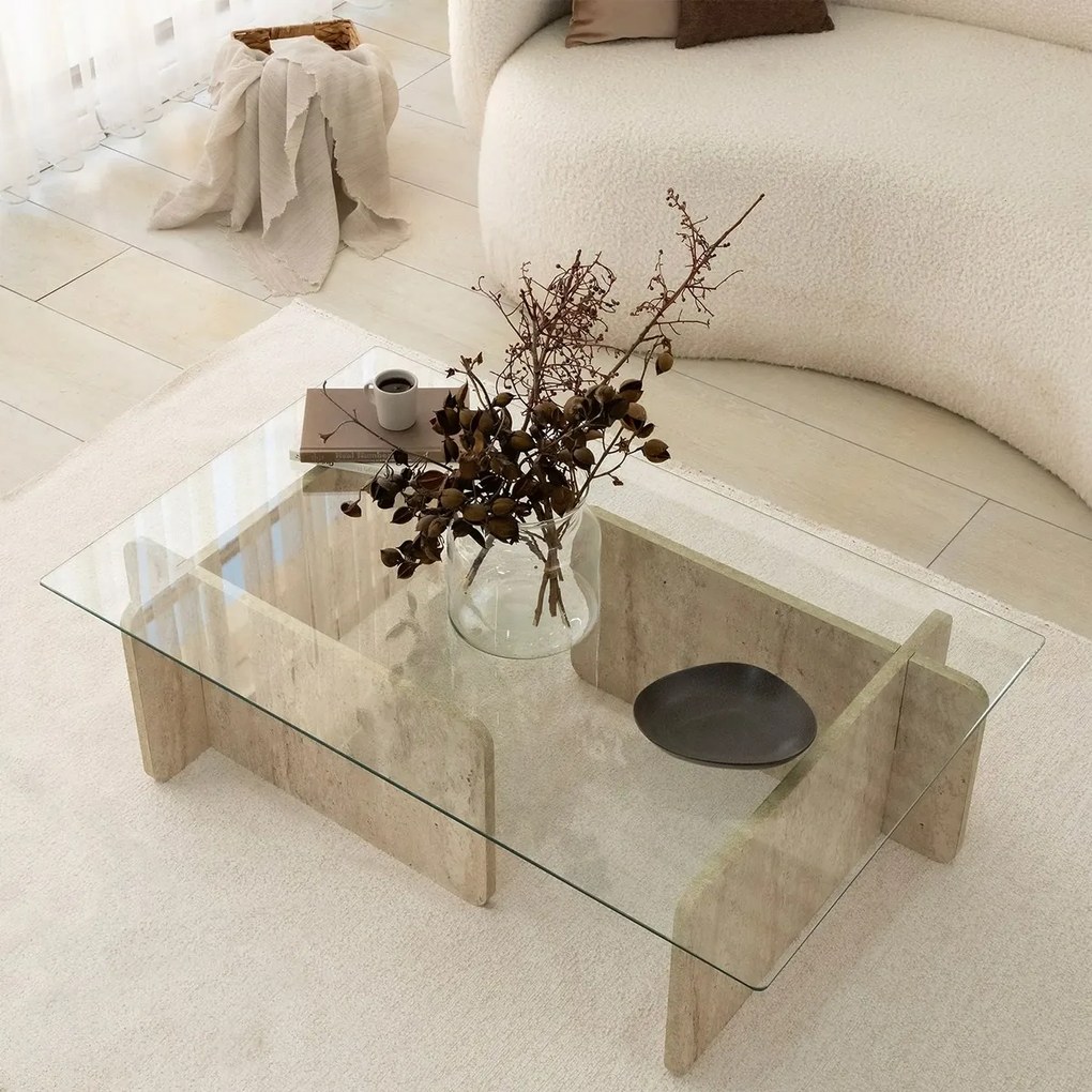 Stolik konferencyjny Escape Travertine