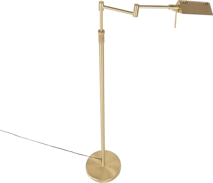 Lampa stojąca mosiądz w tym LED ze ściemniaczem dotykowym - Notia