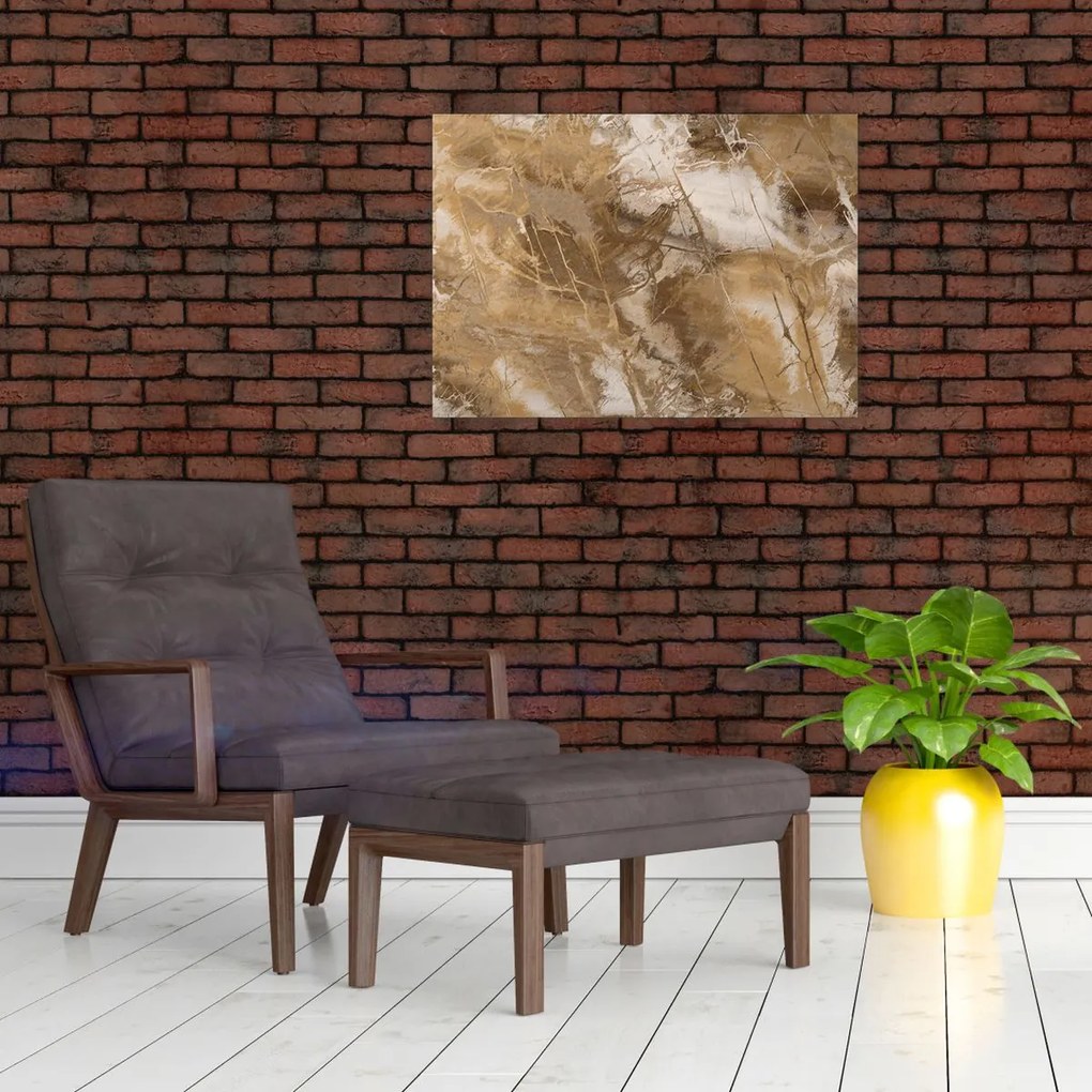 Obraz - Brązowa abstrakcja (70x50 cm)