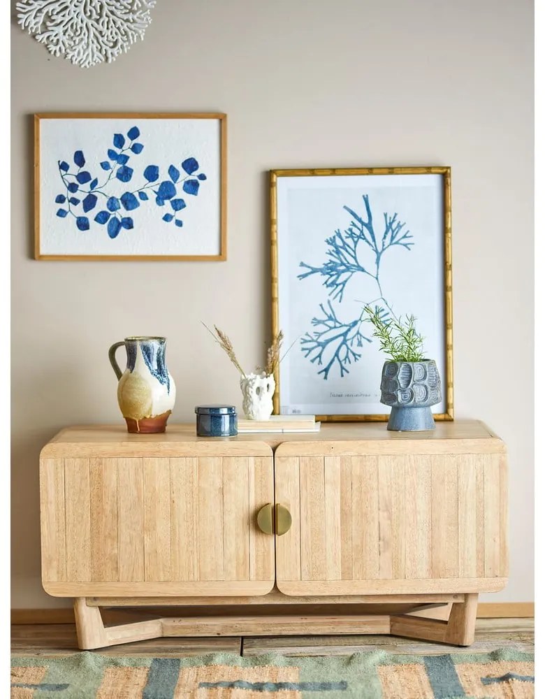 Komoda z litego drewna kauczukowego w naturalnym kolorze 120x55x45 cm Serrone – Bloomingville