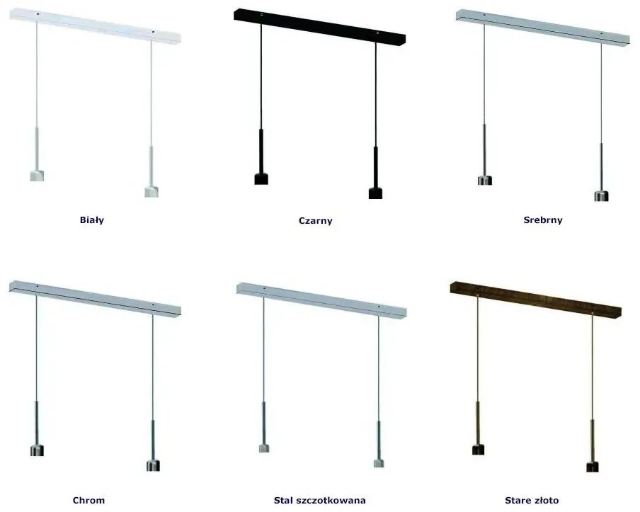 Lampa wisząca glamour nad stół na białym stelażu - H5-N48