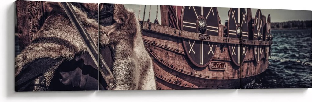 Obraz - Wojownik wikingów (170x50 cm)