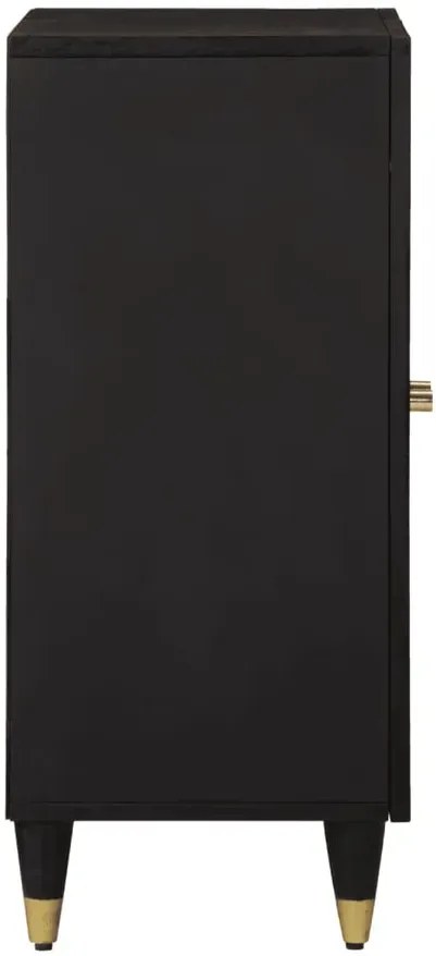 Czarna dwudrzwiowa szafka na nóżkach K4-H57