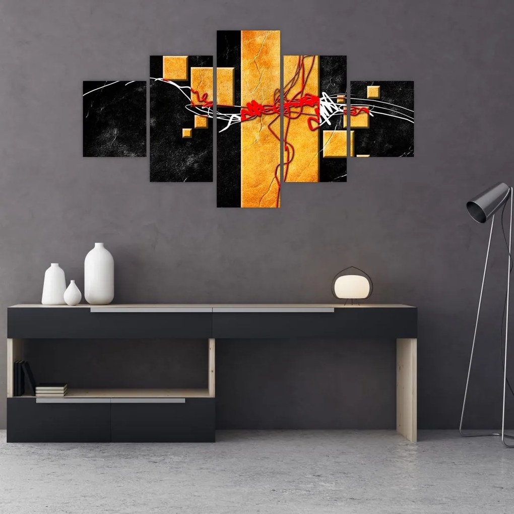 Abstrakcyjny obraz - Tancerka (125x70 cm)