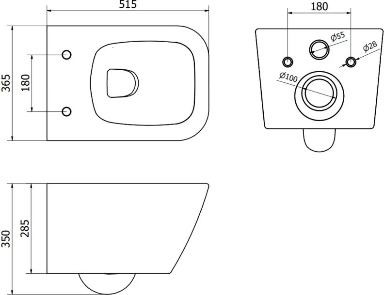 Mexen Madox miska wc Rimless z deską wolnoopadającą slim, duroplast, biała połysk - 30154000