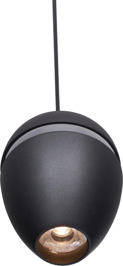 System oświetlenia szynowego z 6 reflektorami i 2 lampami wiszącymi, czarny, 1-fazowy - Magnetic Eggy