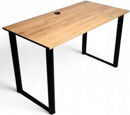 Industrialne biurko do pracy 120x60 dąb craft złoty R9-M60