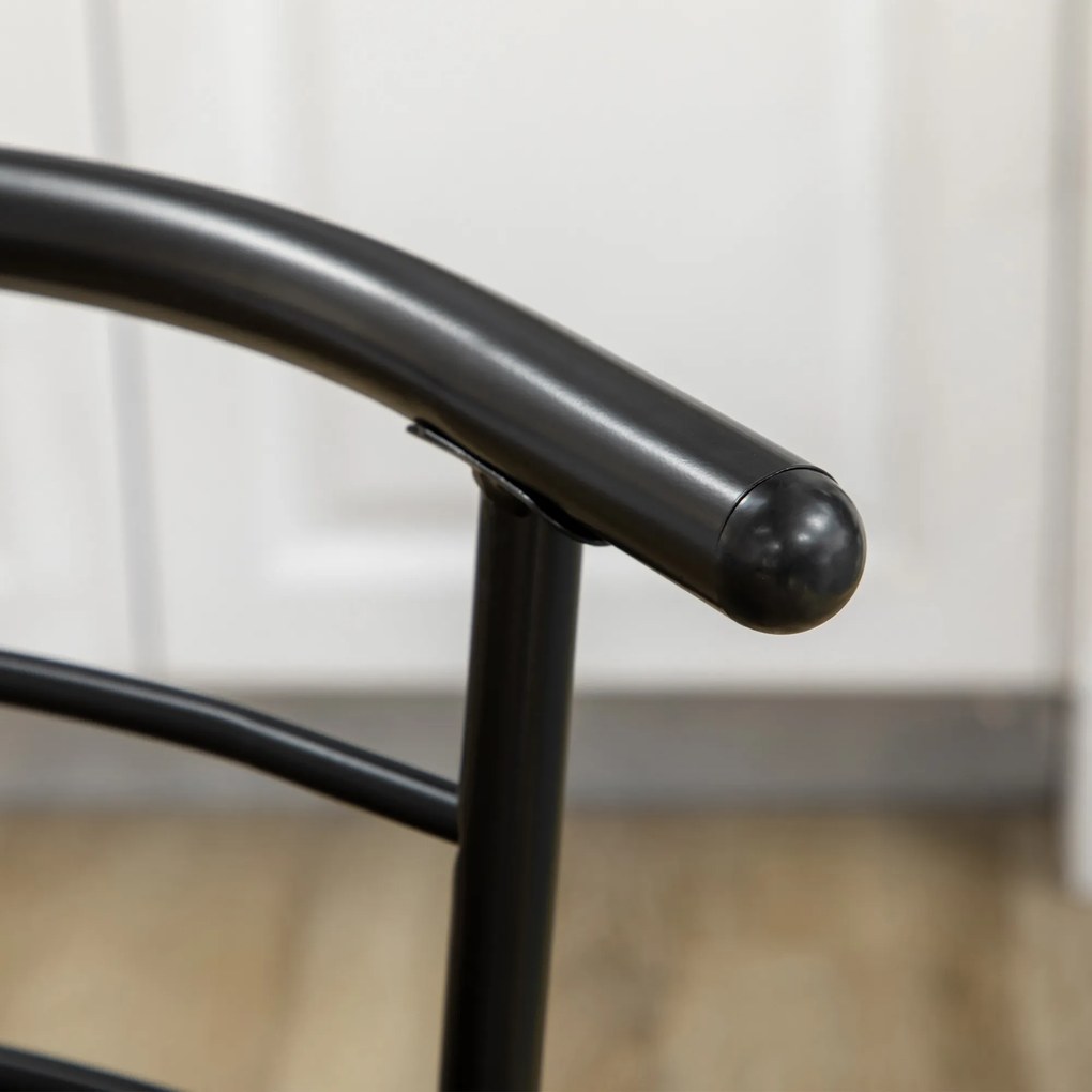 HOMCOM Zestaw bistro 3-częściowy Stół i 2 krzesła Współczesny design Czarny Idealny do małych przestrzeni | Aosom PL