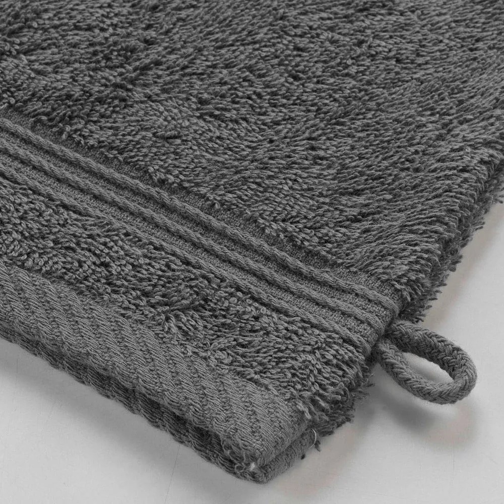 Ciemnoszara bawełniana myjka 15x21 cm Tendresse – douceur d'intérieur