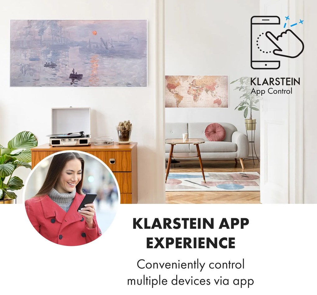 Klarstein Wonderwall Art Smart 700W 60x120cm Obraz na podczerwień Wschód słońca