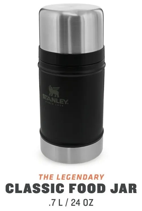 Czarny termos na jedzenie ze stali nierdzewnej 700 ml Legendary Classic Black – Stanley