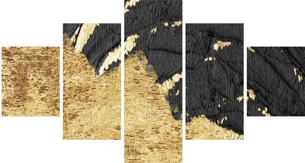 Obraz - Złota struktura N⁰1 (125x70 cm)