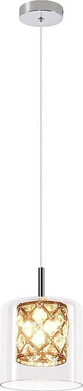 NETTLIFE Nowoczesna kryształowa lampa wisząca G9 do jadalni ze szkła z regulacją wysokości