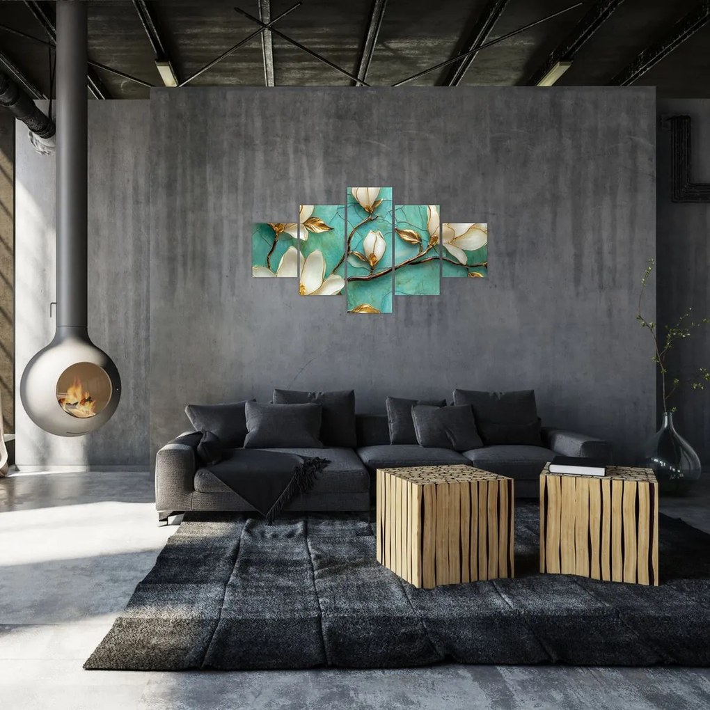Obraz - 3D magnolie (125x70 cm)