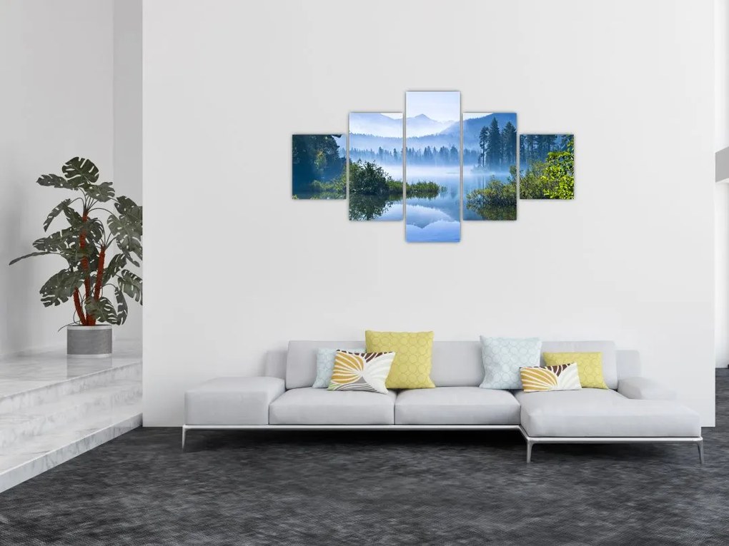 Obraz górskiego jeziora (125x70 cm)