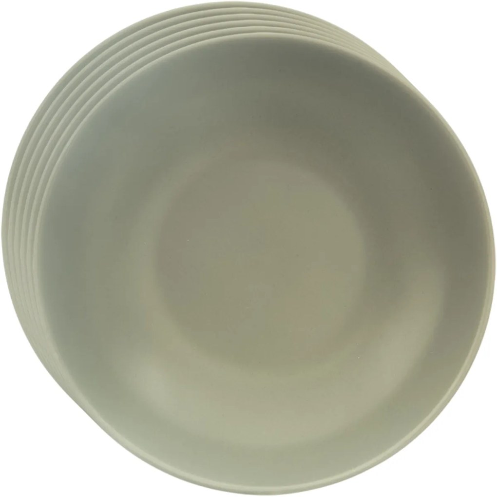 Orion Zestaw ceramicznych talerzy głębokich Greenish 20,5 cm, 6 szt.