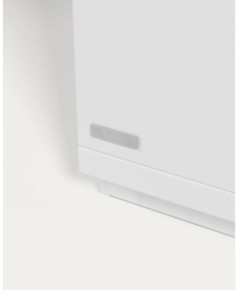 Biała szafka pod TV w dekorze dębu 150x44x36 cm Abilen – Kave Home