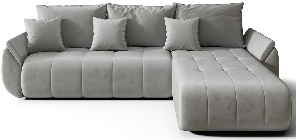 Jasnoszary narożnik z funkcją spania C1-H66