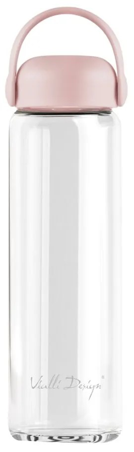 Różowa szklana butelka 540 ml Fuori – Vialli Design