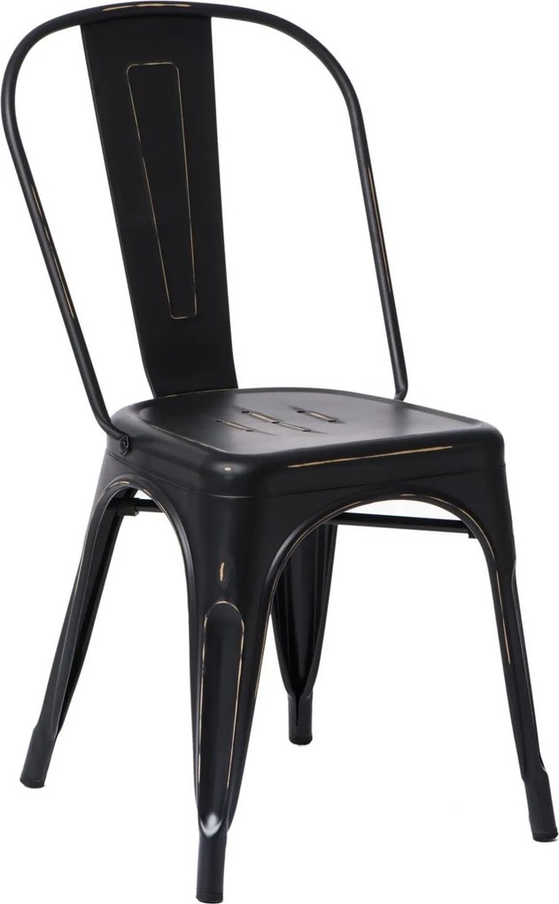 Designerskie krzesło kawiarniane z metalu Paris Antique mat