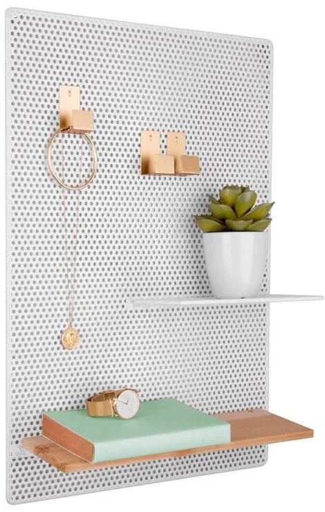Biała tablica metalowa PT LIVING Perky, 34,5x52,5 cm