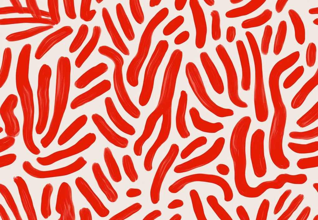 Fototapeta - Czerwone pociągnięcia pędzla (196x136 cm)