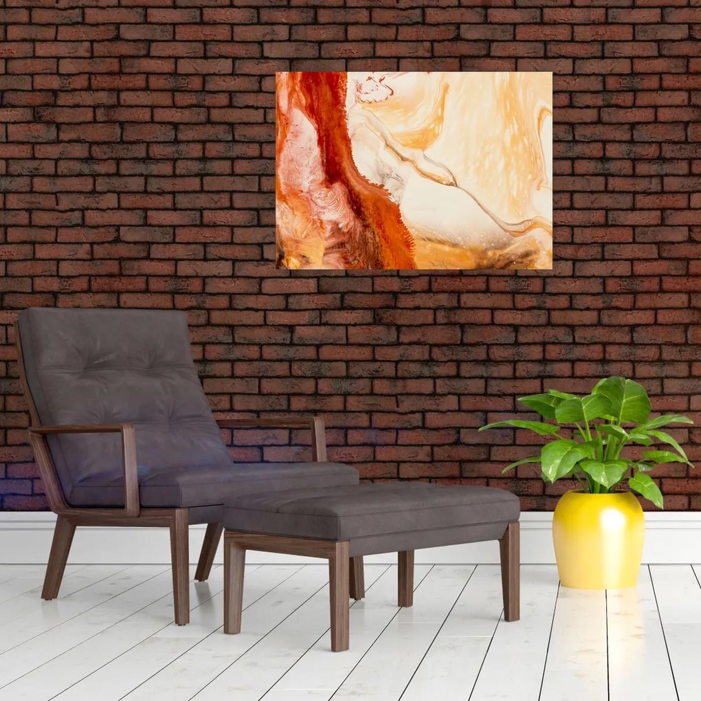 Obraz na szkle - Malarstwo abstrakcyjne (70x50 cm)