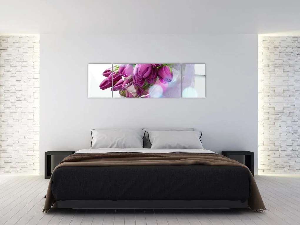 Obraz - bukiet tulipanów (170x50 cm)